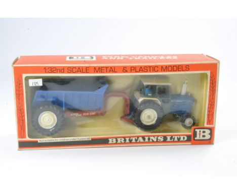Britains 1/32 No. 9630 Ford 6600 Tractor and Shawnee Poole Dump Trailer. Generally excellent with little sign of wear in very