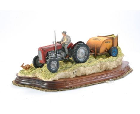 Border Fine Arts Study comprising 'Hay Turning' to include Massey Ferguson 35 Tractor with Bamfords Wuffler. No sign of signi