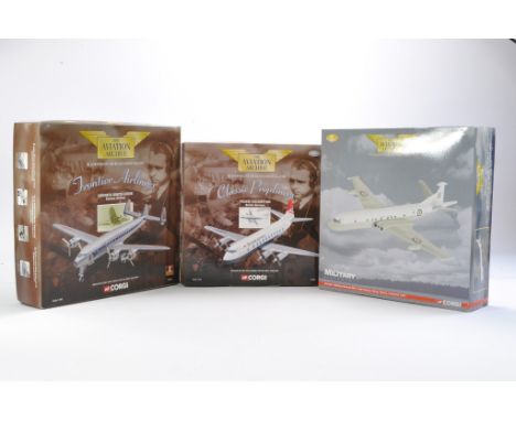 Corgi Diecast Model Aircraft group comprising 1) No. AA35602 Military Airpower Hawker Siddeley Nimrod MR.1, RAF Kinloss wing,