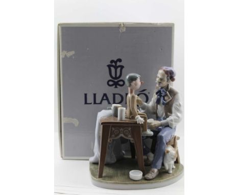 A LLADRO PORCELAIN FIGURE, "The Puppet Painter", Reference No. 05396, in original box of issue 