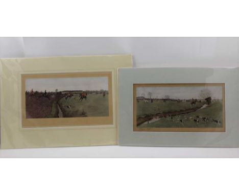 AFTER CECIL ALDIN "Hunting Scene", colour print published by Richard Wyman &amp; Co. Ltd, signed in pencil and numbered 61, 4