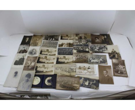 A COLLECTION OF PHOTOGRAPHIC POSTCARDS, to include; Charabanc outings, the "Plymouth Co-operative Society" removal van with o