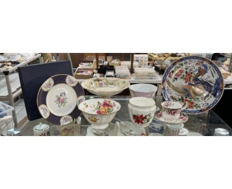 A boxed Royal Worcester plate, Royal Albert bowl, Chinese style plate etc