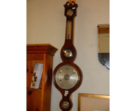 A good Victorian mahogany barometer, COLLECT ONLY.