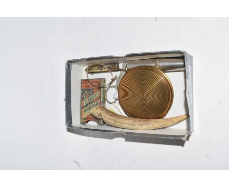 Box of various mixed items to include a powder compact, vintage spectacles etc