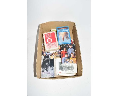 Box of assorted playing cards