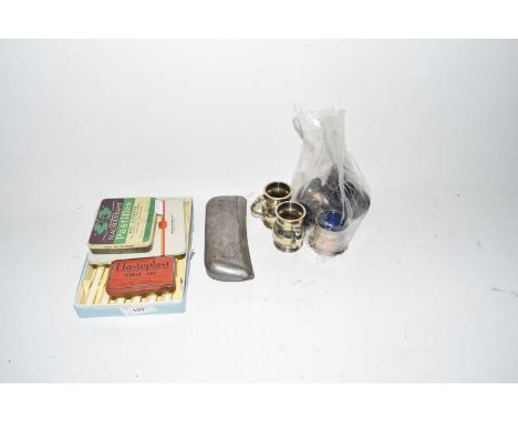 Mixed Lot: Various cruet items, vintage tins, calipers etc