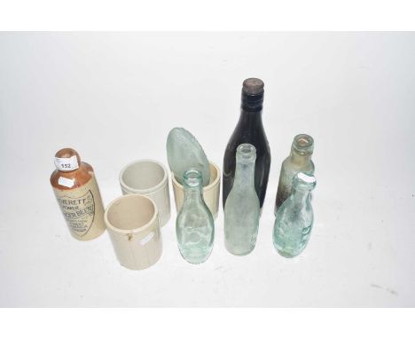 Mixed Lot: Vintage bottles and jars to include local interest