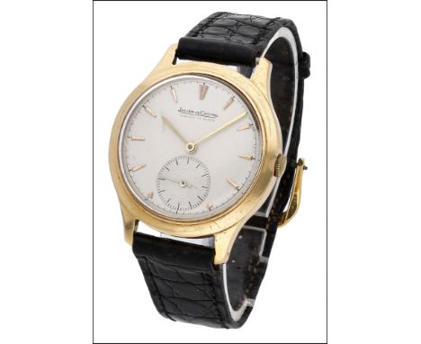 Jaeger-LeCoultre. A gold wristwatch, circa 1955 Movement: cal. P469/1C, manual winding, no. 1250000 Dial: silvered, applied d