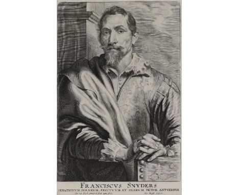 Jacobus Neeffs (Flemish 1604-c1667) Portrait of Franciscus Snyders after Anthony Van Dyck. Etching. 24.5 x 16cm