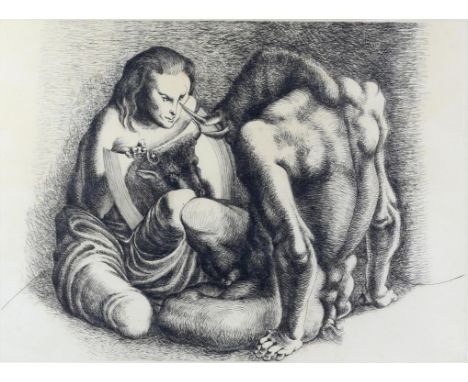 Michael Ayrton (British, 1921-1975), 'Minotaur - Revealed' (1971). Etching. Numbered 59/75 in pencil to margin. Framed and gl