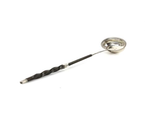 George III silver toddy ladle with turned handle