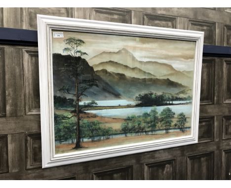 DUNCAN BROWN, BEN LOMOND, pastel on board, 59cm 79.5cm overall, framed and under glass, along with a print signed by Jim Simp