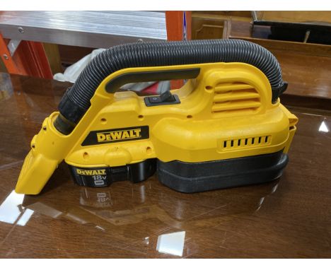 DEWALT HEAVY DUTY CORDLESS WET/DRY VACCUM, along with other tools, including saws