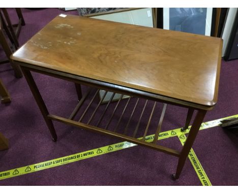 MAHOGANY TURNOVER CARD TABLE, on brass castors, 68cm high