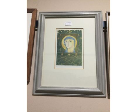 THREE CONTEMPORARY PICTURES, including two mixed medias and a print, the largest 28cm x 36cm