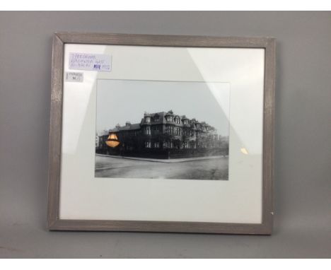 SET OF THREE PHOTOGRAPHS OF KENSINGTON GATE, GLASGOW, circa 1922, mounted, framed and under glass, 41.5cm x 47cm