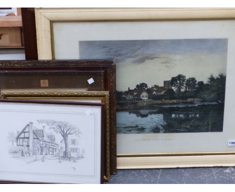 A LARGE AND VARIED COLLECTION OF FURNISHING PICTURES INCLUDING OIL PAINTINGS, WATERCOLOURS, ANTIQUE AND LATER PRINTS, SIZES V