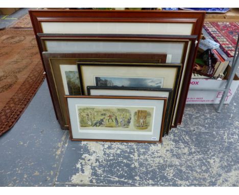 A GROUP OF ANTIQUE AND LATER HUNT PRINTS AND OTHER SPORTING SUBJECTS, SIZES VARY