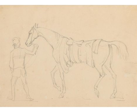 JAMES SEYMOUR (BRITISH 1702-1752)A RACEHORSE AND A JOCKEYPencil, unframed15.7 x 21.7cm (6 x 8½ in.) (4)Together with three ot