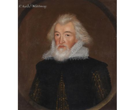 ENGLISH SCHOOL (17TH CENTURY)PORTRAIT OF SIR ANTHONY MILDMAY Oil on canvas63 x 57cm (24¾ x 22¼ in.)