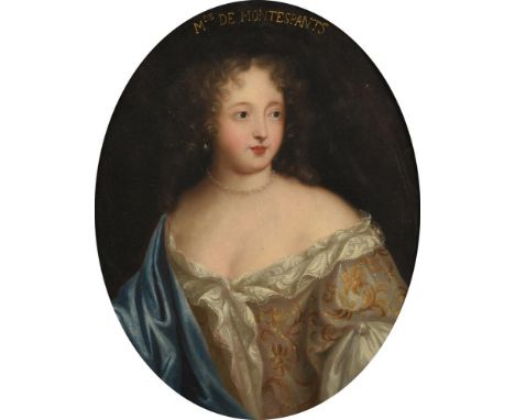 FRENCH SCHOOL (18TH CENTURY)PORTRAIT OF MADAME DE MONTESPANOil on canvas, ovalInscribed 'Mde De Montespants' (along upper edg