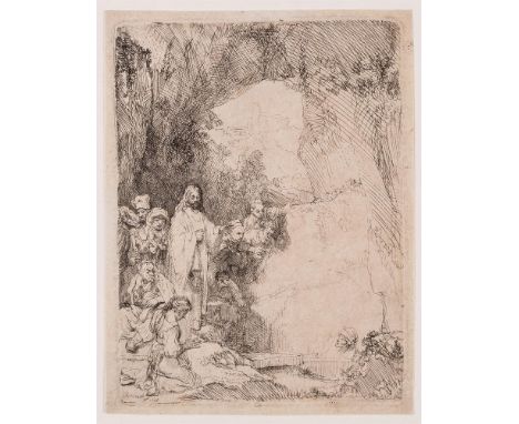 ‡  REMBRANDT VAN RIJN (DUTCH 1606-1669)THE RAISING OF LAZARUS: THE SMALL PLATEEtching with touches of drypoint, 1642, a very 
