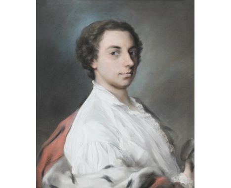 CIRCLE OF ROSALBA CARRIERA (ITALIAN 1673-1757)PORTRAIT OF A YOUNG MAN, EN DESHABILLEPastel56 x 48cm (22 x 18¾ in.)In a fine C