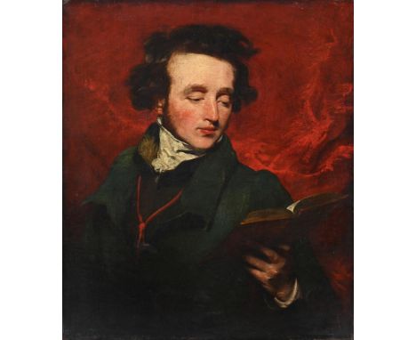 HENRY WYATT (BRITISH 1794-1840)PORTRAIT OF A GENTLEMAN, TRADITIONALLY IDENTIFIED AS ALFRED, LATER LORD, TENNYSONOil on canvas