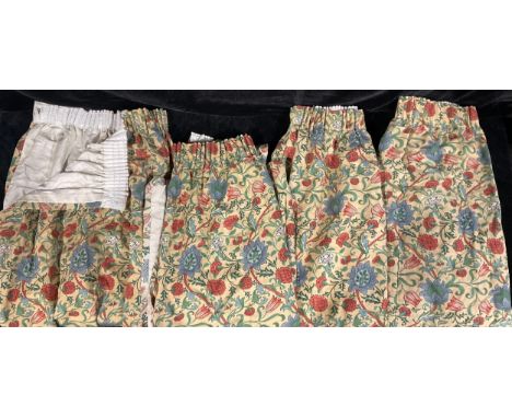 Textiles - a pair of Liberty of London curtains, Evenlode, 190cm length x 190cm width; another pair smaller (2) 