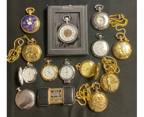 A Heritage Collection reproduction silver plated pocket watch, Loire model, certificate, boxed; five reproduction gilt metal 