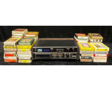 Vintage Technology - an AKAI 8 Track Stereo CR-81D; a collection of 8 track cassettes including The Who, Diana Ross, Johnny C