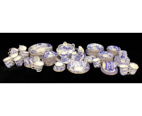 A Royal Crown Derby Mikado pattern part dinner and tea service, comprising of 27 teacups, 2 large teacups, 39 saucers, 2 coff