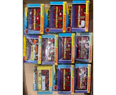 Toys &amp; Juvenalia - a collection of Matchbox Superkings K-15 The Londoner double decker buses, each window boxed; Matchbox