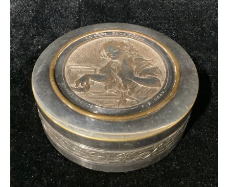 A 19th century French silvered table snuff box 