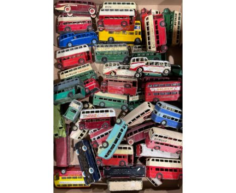 Toys &amp; Juvenalia - a collection of unboxed and play worn Dinky Toys diecast model buses and coaches, each unboxed (quanti