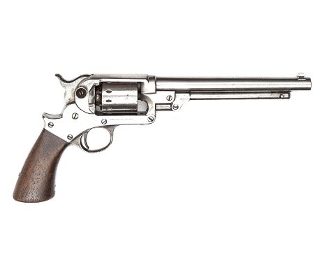 A 6 shot .44” Starr Arms Co single action Army percussion revolver, number 26349. GWO & Basically GC (has been slightly pitte