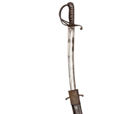 An Indian army cavalry trooper’s sword, broad curved shallow fullered blade, of 1796 light cavalry type, 1821 light cavalry t