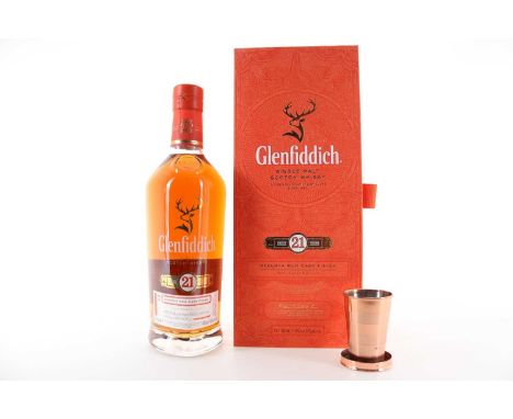 GLENFIDDICH 21 YEAR OLD RESERVE RUM CASK FINISH BATCH #48 SPEYSIDE SINGLE MALT  With telescopic cup40% ABV / 70cl  Without Gl