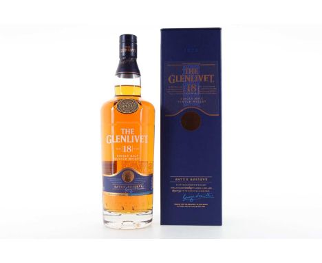 GLENLIVET 18 YEAR OLD BATCH RESERVE 75CL SPEYSIDE SINGLE MALT  40% ABV / 75cl  One of the very first distilleries in Scotland