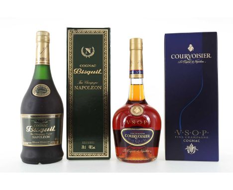 BISQUIT NAPOLEON AND COURVOISIER VSOP COGNAC Both 40% ABV / 70clQty: 2