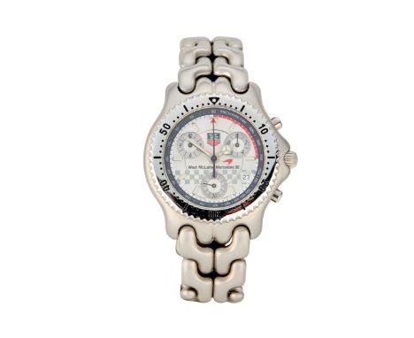 Tag Heuer. A stainless steel quartz chronograph bracelet watch West McLaren Mercedes 98, Reference CG1117, Limited edition no