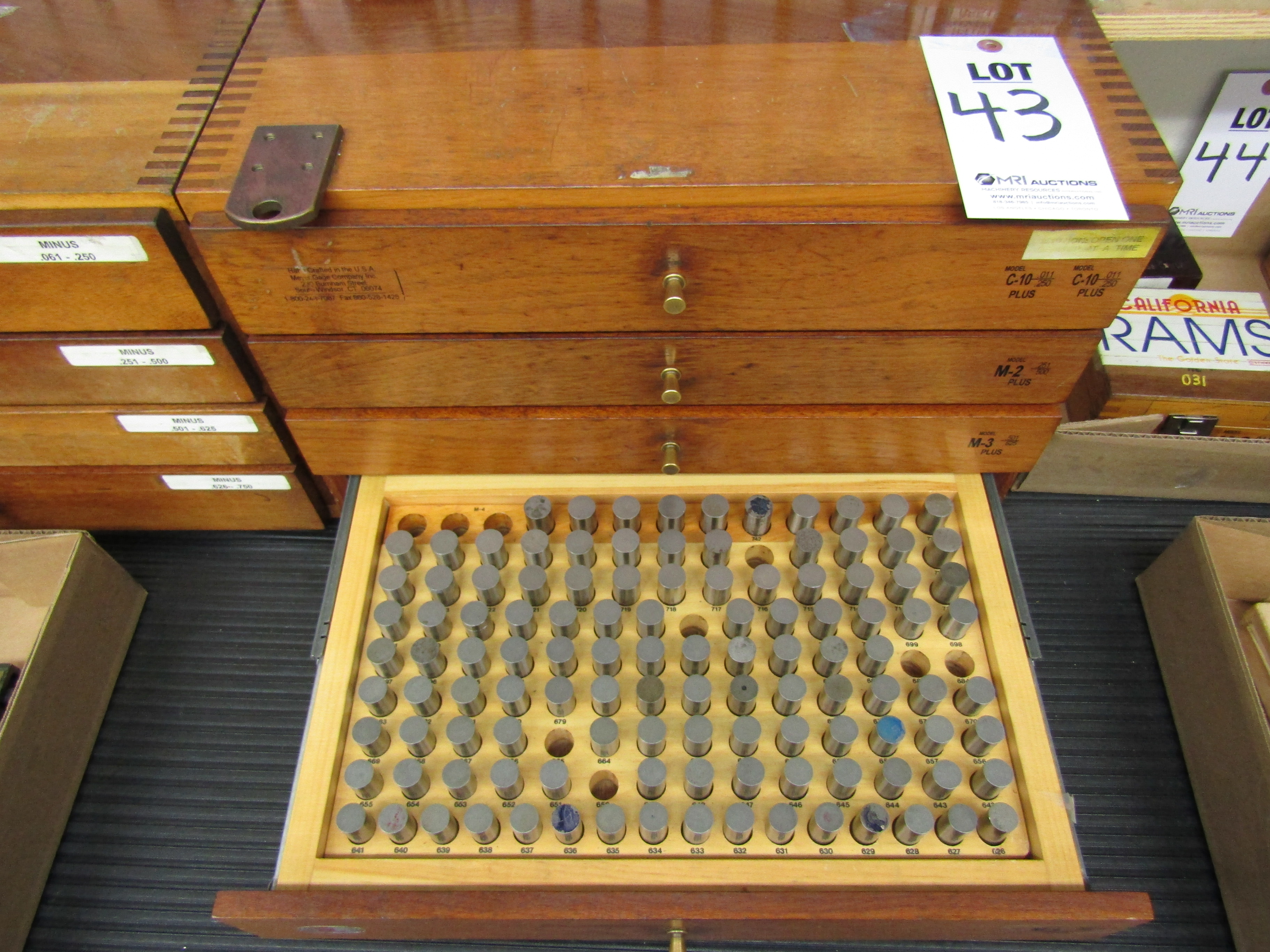 { Group of lots 42, 43 } MEYER PIN GAGE .011".750"