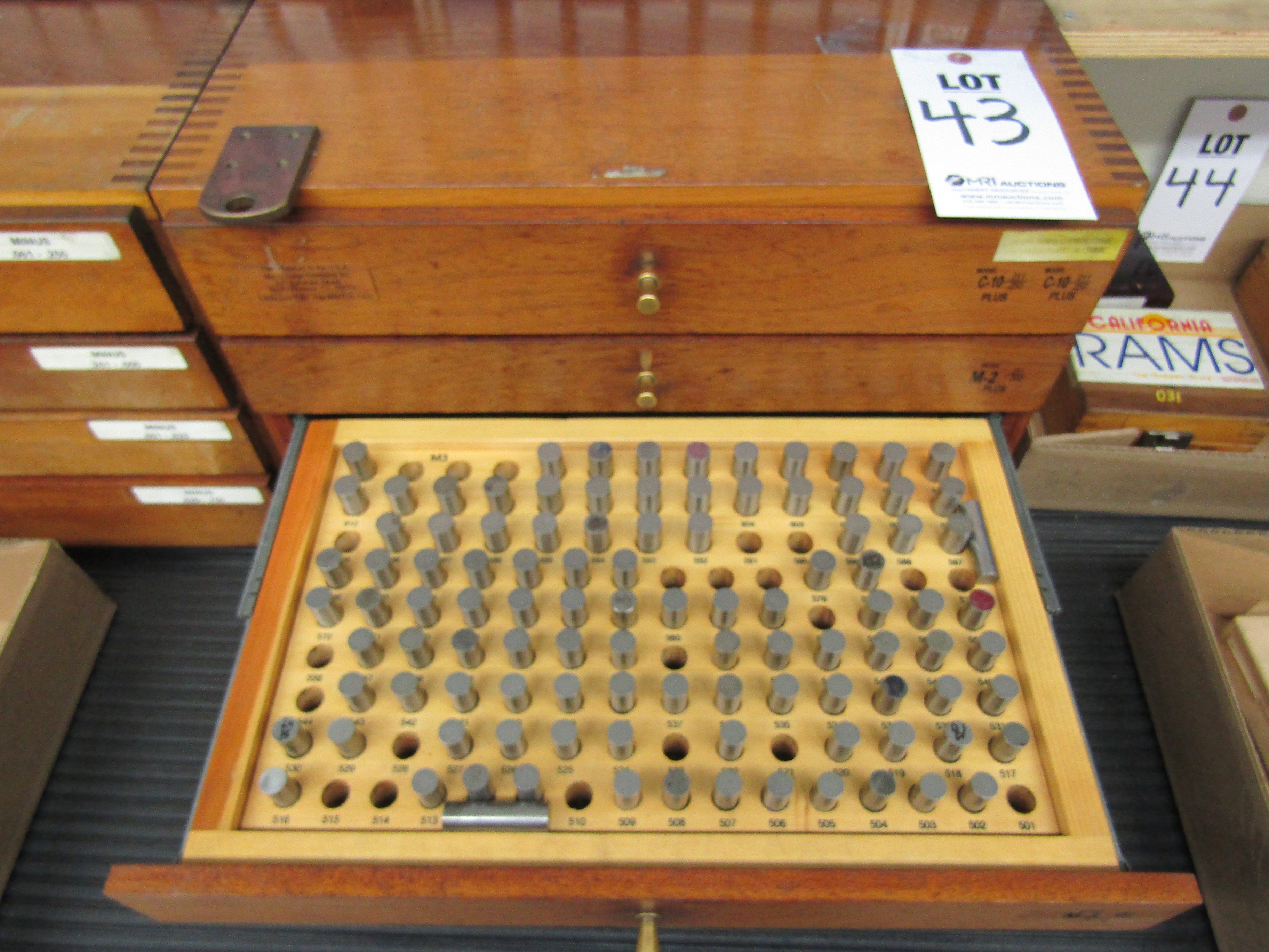 { Group of lots 42, 43 } MEYER PIN GAGE .011".750"