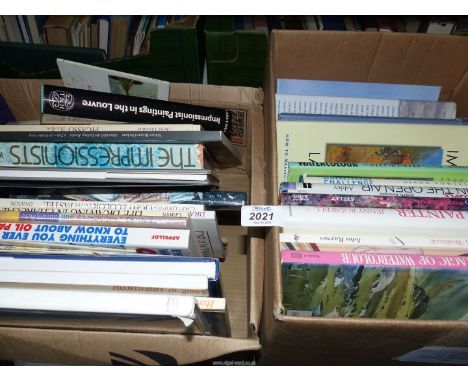 Two Boxes of Artists' painting books, Watercolour a Step-by-Step Guide, The Complete Oil Painter, How to Draw The Human Figur