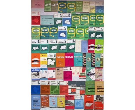 Large quantity (68) of 1950s-70s TIMETABLE BOOKLETS from a wide variety of company &amp; municipal operators from S-Y includi