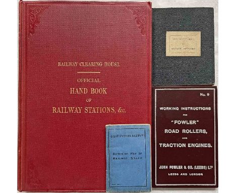 Selection (4) of Railway etc BOOKS/BOOKLETS comprising 1894 'Instructions to Engine Drivers' (Directions for working Aveling 