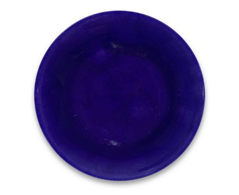 A RARE AUBERGINE-GLAZED SAUCER-DISHKangxi six-character mark and of the periodThinly potted with shallow curving sides rising