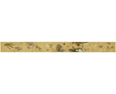 ATTRIBUTED TO LI SHAN (1686-1756)Birds, flowers and insectsHandscroll, ink and colour on silk, with signature and seals of th