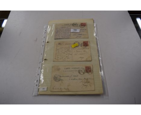 French travelling Post Office cancellations on post-cards of the early 1900's, mainly sent to Jersey (15)